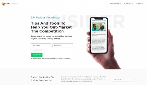 DM insider newsletter sign-up form